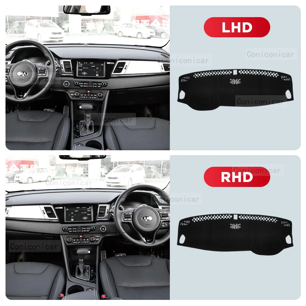 Dashboard Cover Mat Protective Pad  For KIA NIRO DE EV 2016-2020 Car Accessories Dash Board Sunshade Anti-UV Carpet Dashmat