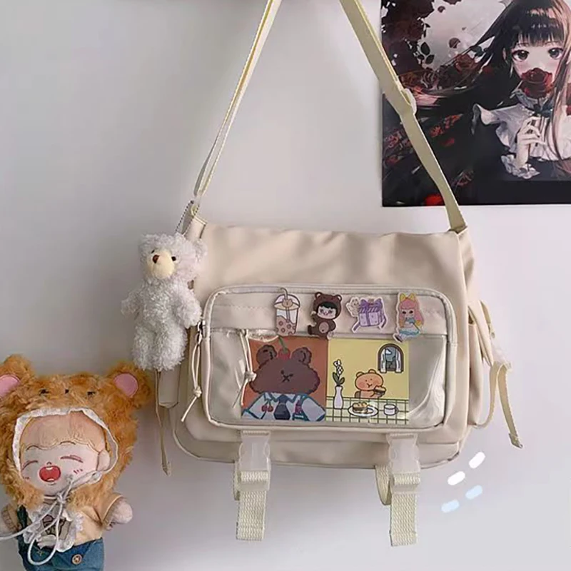 Kawaii Itabag im japanischen Stil für Puppen, große Handtaschen, neue Nylon-Schultaschen für Mädchen im Teenageralter, Umhängetasche, JK-Umhängetasche
