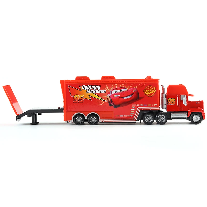 Disney Cars Figures Mack Truck Lightning McQueen Racing 1:55 Die Cast Model Children Mini Vehicle Toys Collection Birthday Gifts