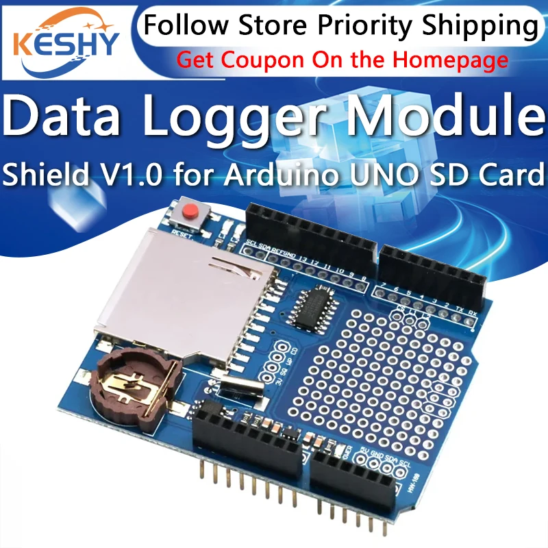 

Data Logger Module Logging Recorder Shield V1.0 for Arduino UNO SD Card