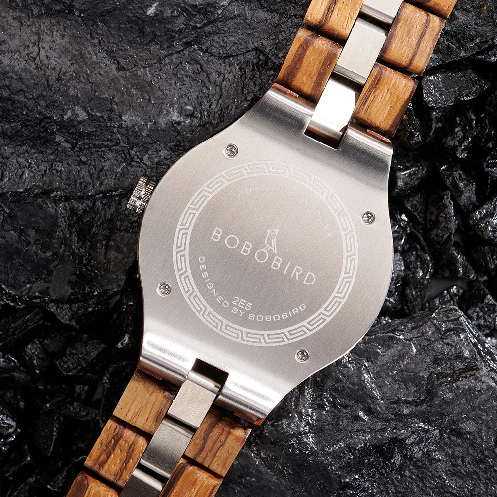 Orologio da uomo in legno naturale personalizzato BOBOBIRD Orologio da polso in legno al quarzo fatto a mano Regali per Groomsma Logo del marchio inciso Dropshipping