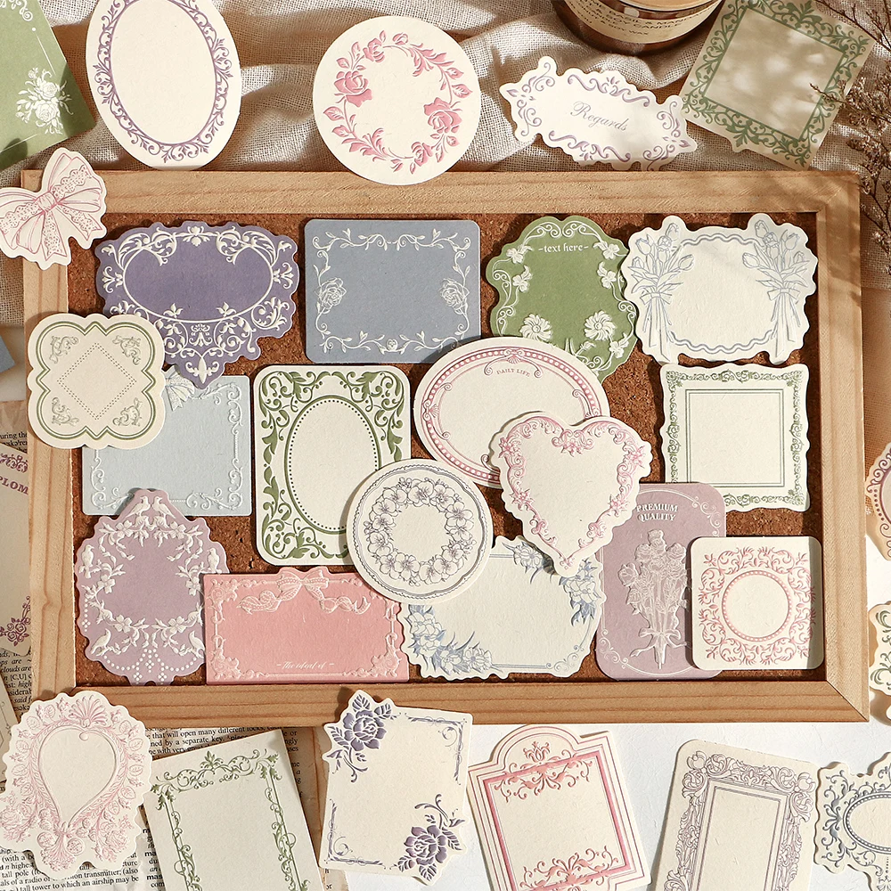 TIANZI 45 pcs Vintage Label Craft Material Album DIY Decorate Junk Journal Paper Art Collage Scrapbooking Stationery Supplies  ﻿