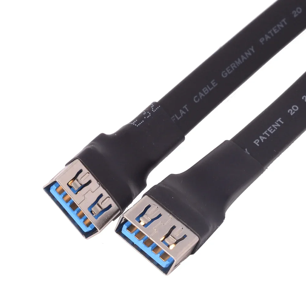 DIY USB 3.0 5Gbps Extension Cable with Screw Holes Dual USB3.0 Type-A Female Adapter for Motherboard Built-in 19Pin/20Pin