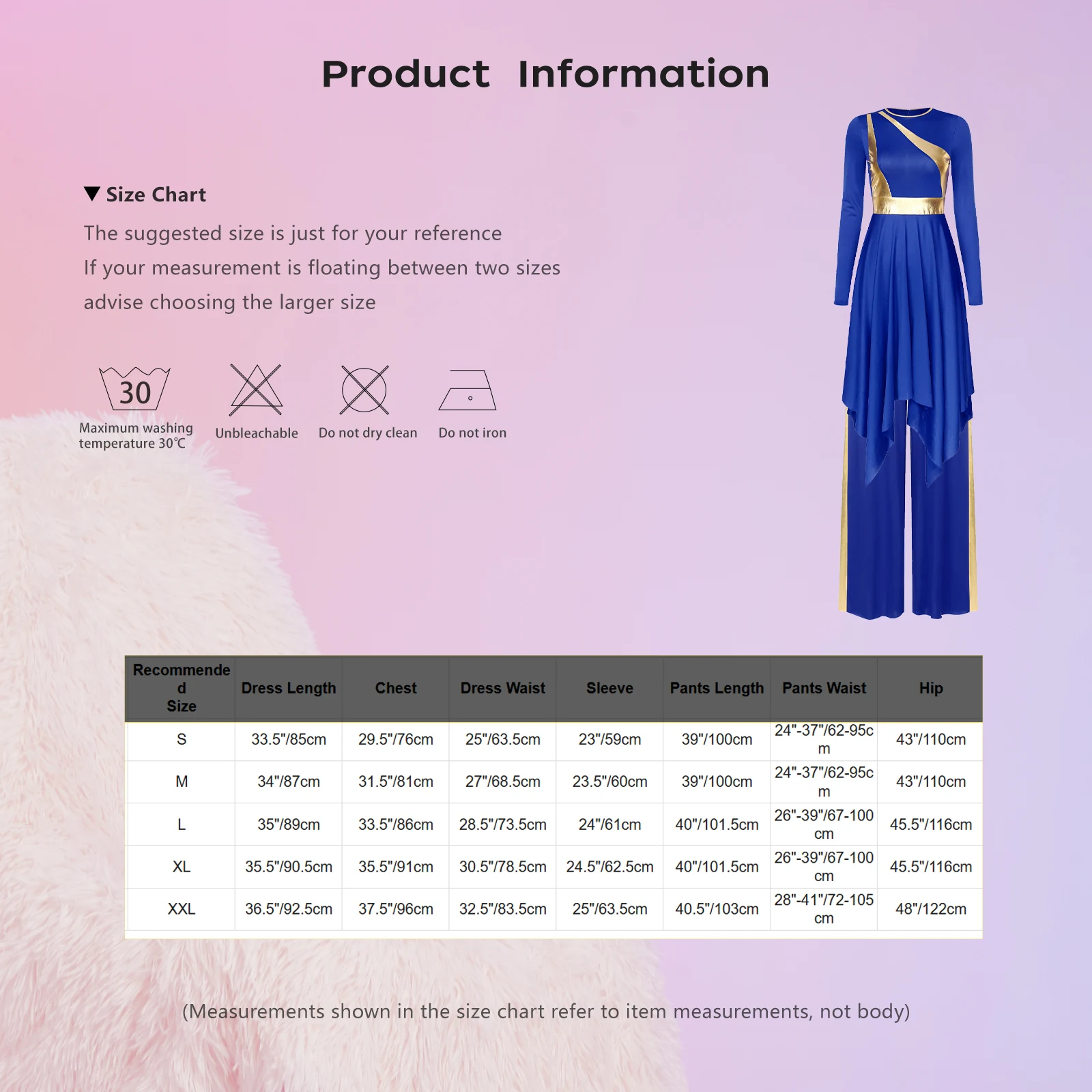 المرأة الليتورجية الثناء فستان رقص غنائي كتلة اللون المرقعة فستان مع بنطال ذو قصة أرجل واسعة مجموعات العبادة قاعة الرقص زي