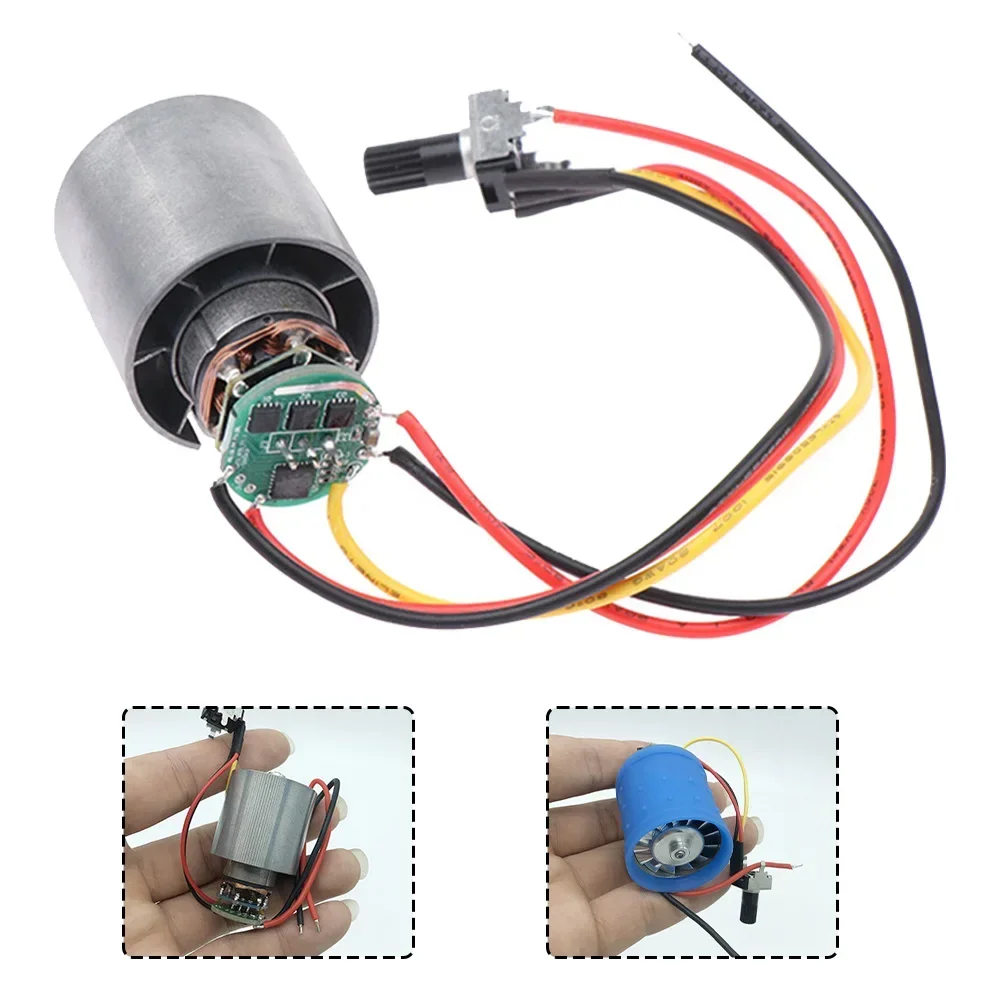 

1pc DC12/24V Brushless Motor 110000RPM High Speed AStepless Speed Motor Impeller Duct Fan Replacement Accessories