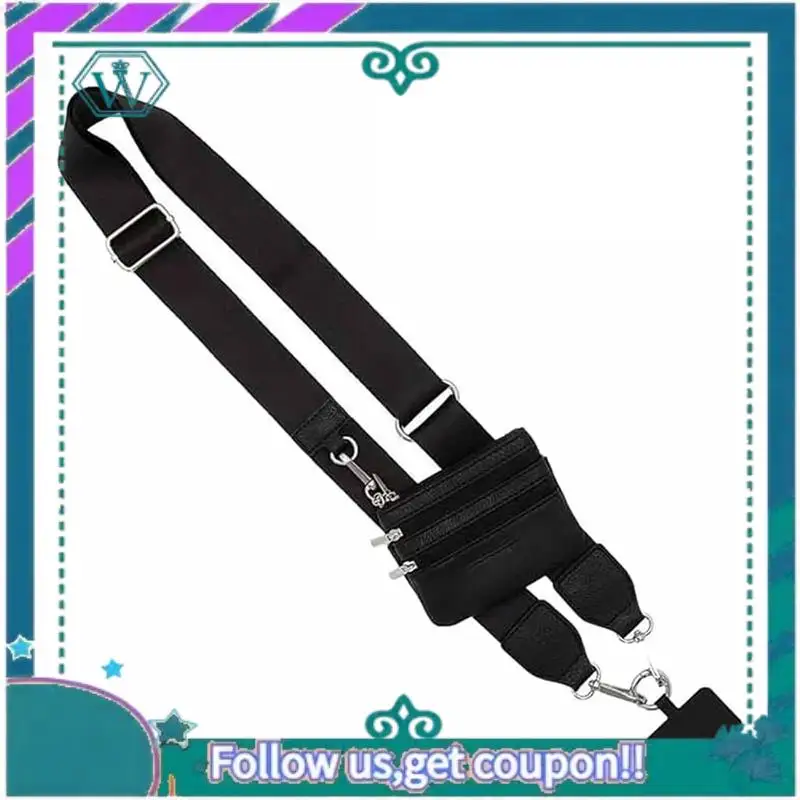 

A09P Phone Strap With Zippered Pouch, Clip And Go Strap For Phone With Wallet Crossbody, Phone Strap Crossbody