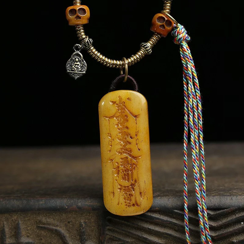 Taoist No Worries Amulet Peace Joy, Car Hanging Ornament, Rearview Mirror Pendant Men and Women