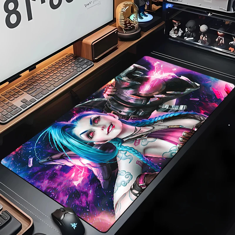 League of Legends Gaming Accessories HD Print Mouse Pad Non-Slip Rubber Gamer Mouse Mat Game Carpet Jinx Mousepad Lol Deskmat Xl