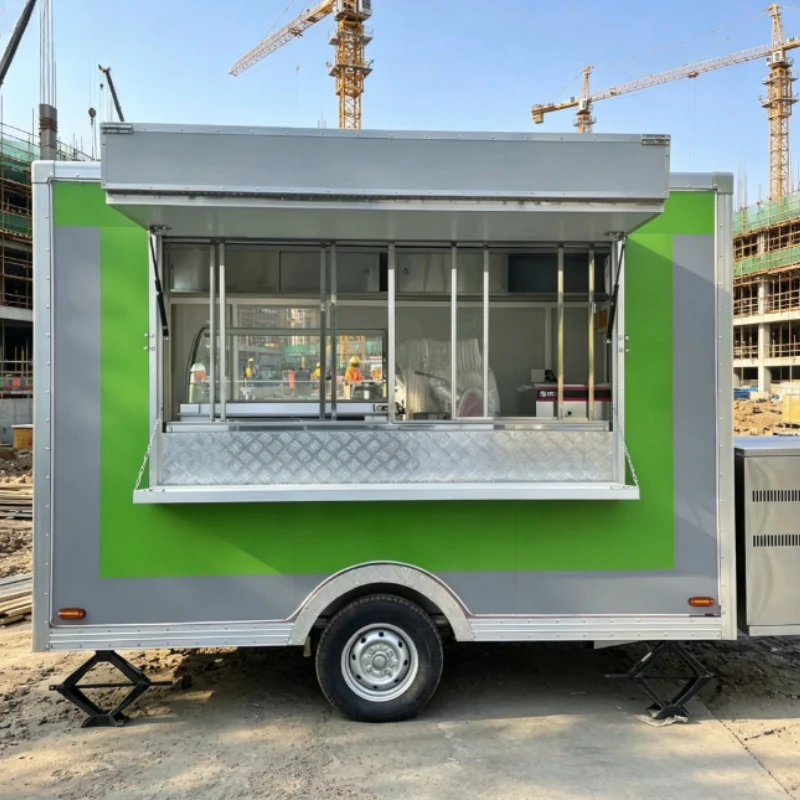Customized DOT Food Trailer 10ft Mini Truck with Glass Windows Verified Suppliers for BBQ Food Truck Hot Dog Cart