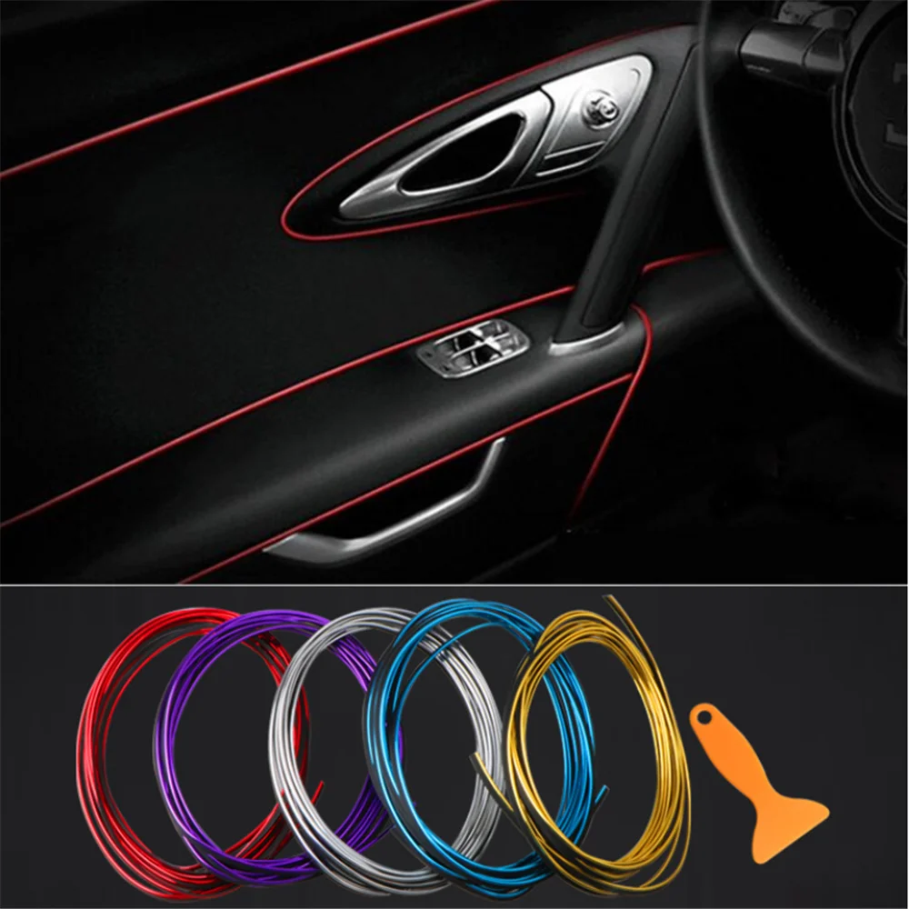 5M Car decoration strip for Skoda Octavia 2 A7 A5 A4 Vrs Fabia 2 1 Rapid Yeti Superb 3 Felicia Citigo RS