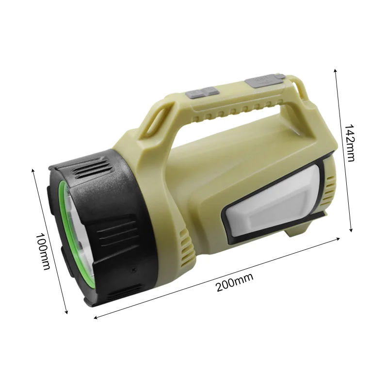 Handheld Searchlight XHP50 LED Camping Portable Lamp USB Rechargeable COB Emergency Lantern Outdoor Lighting Flashlights