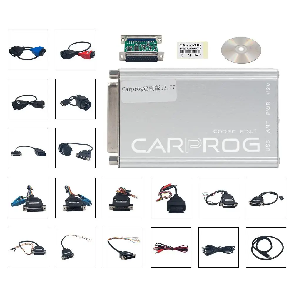 Carprog 13.77 Full Set Auto ECU Programmer Car Diagnostic Tool with All Adapters for Car Key Programming Immobilizer Repair