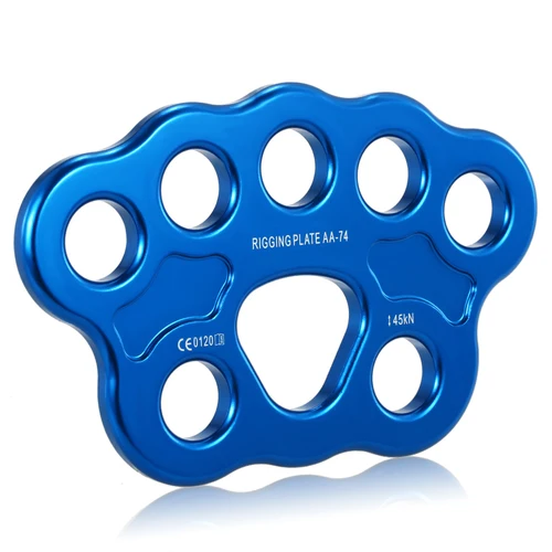 Imagen 1 del producto Placa de aparejo de pata de 8 agujeros para exteriores, equipo de rescate de escalada y montañismo de 45KN, conector de punto de anclaje múltiple para Lixada