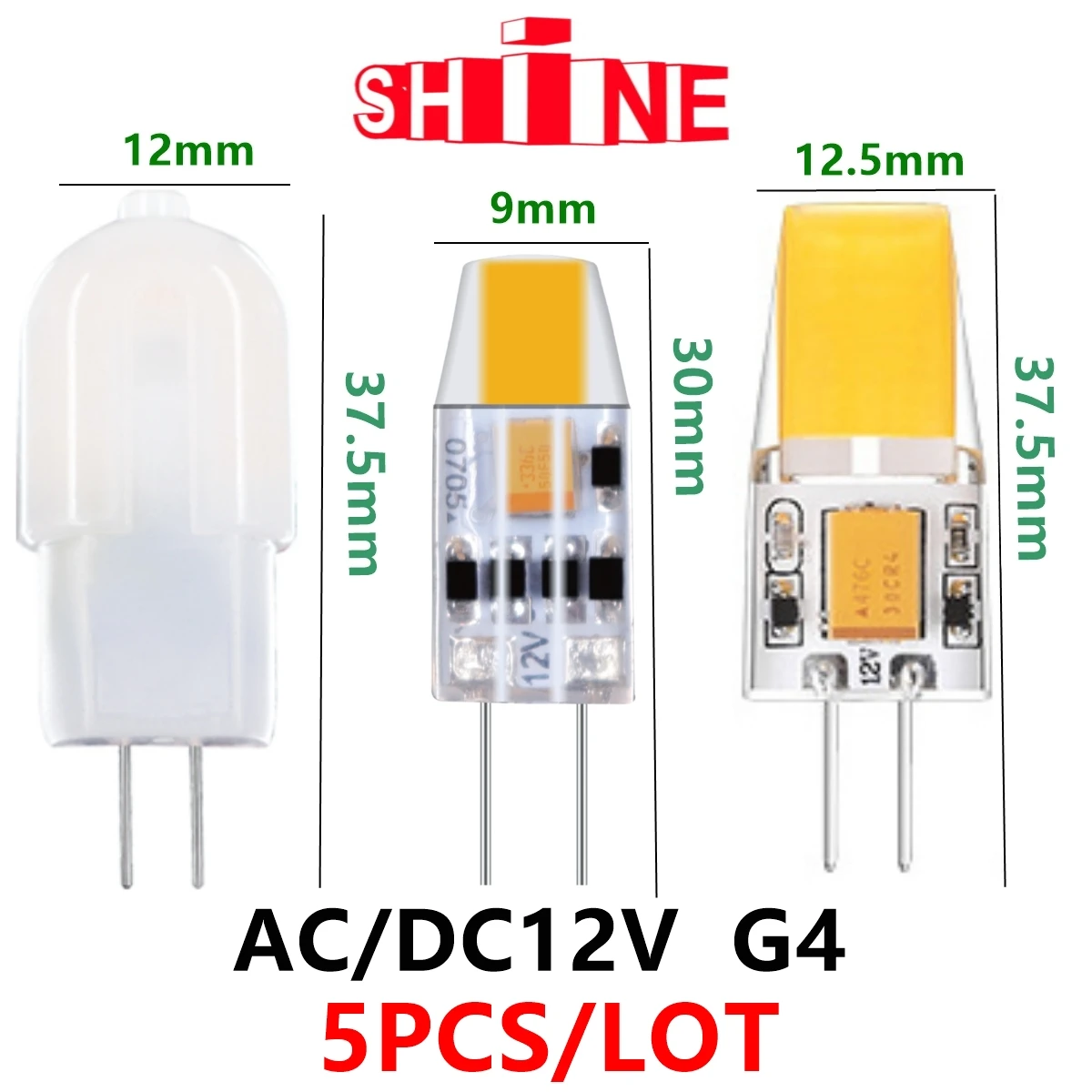 

5PCS LED MINI G4 AC/DC 12V Low power 1.2W 1.4W high light efficiency strobe free for crystal chandelier kitchen study toilet