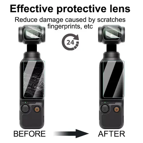 For DJI OSMO Pocket 4/3 Tempered Glass Film Screen Protector Hardness Anti-Scratch Lens Camera Film for DJI Pocket 3 Camera Film - Image 3