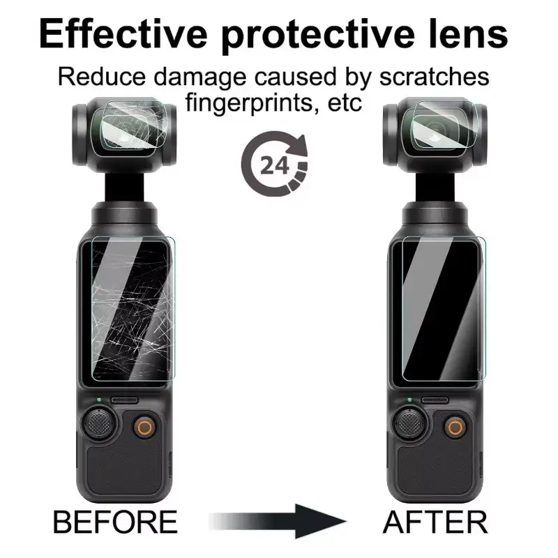For DJI OSMO Pocket 4/3 Tempered Glass Film Screen Protector Hardness Anti-Scratch Lens Camera Film for DJI Pocket 3 Camera Film - Image 3
