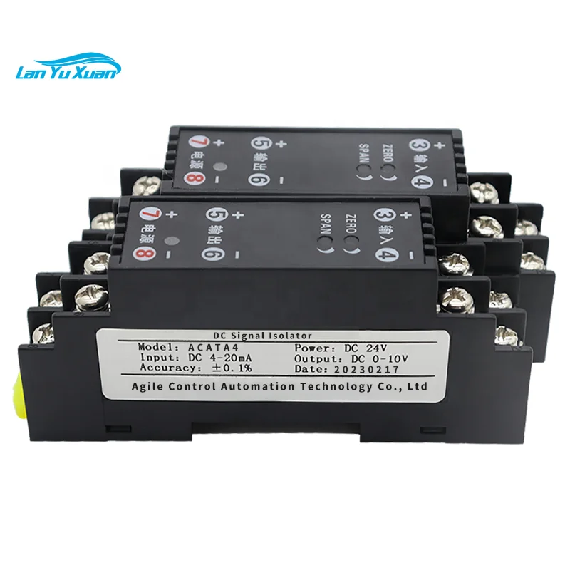 DC 10A Current 2000V Voltage Transducer 4-20mA/0-5V/10V/75mV Signal Isolated Converter DC Signal Isolator Analog Module