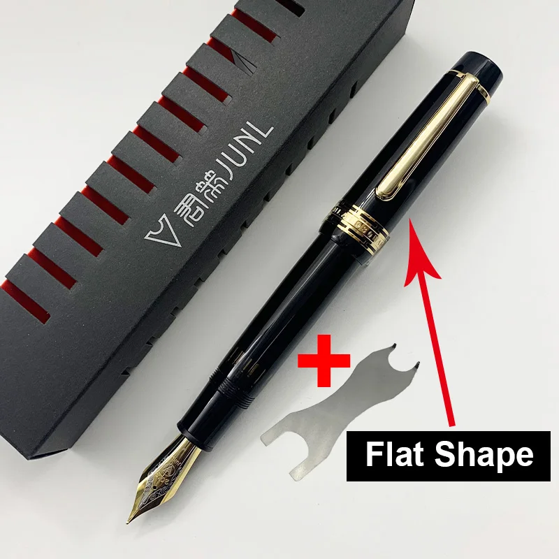 With Wrench! WingSung 930 Resin Piston Fountain Pen - Large No.9 F/M/B Iraurita Nib, Gold/Silver Clip Writing Gift Pen