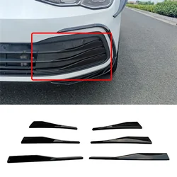 Car Front Grille Grill Moulding Strips Fog Light Cover Trim For VW Golf 8 Mk8 2021 2022 Abs Automotive Modification Accessories
