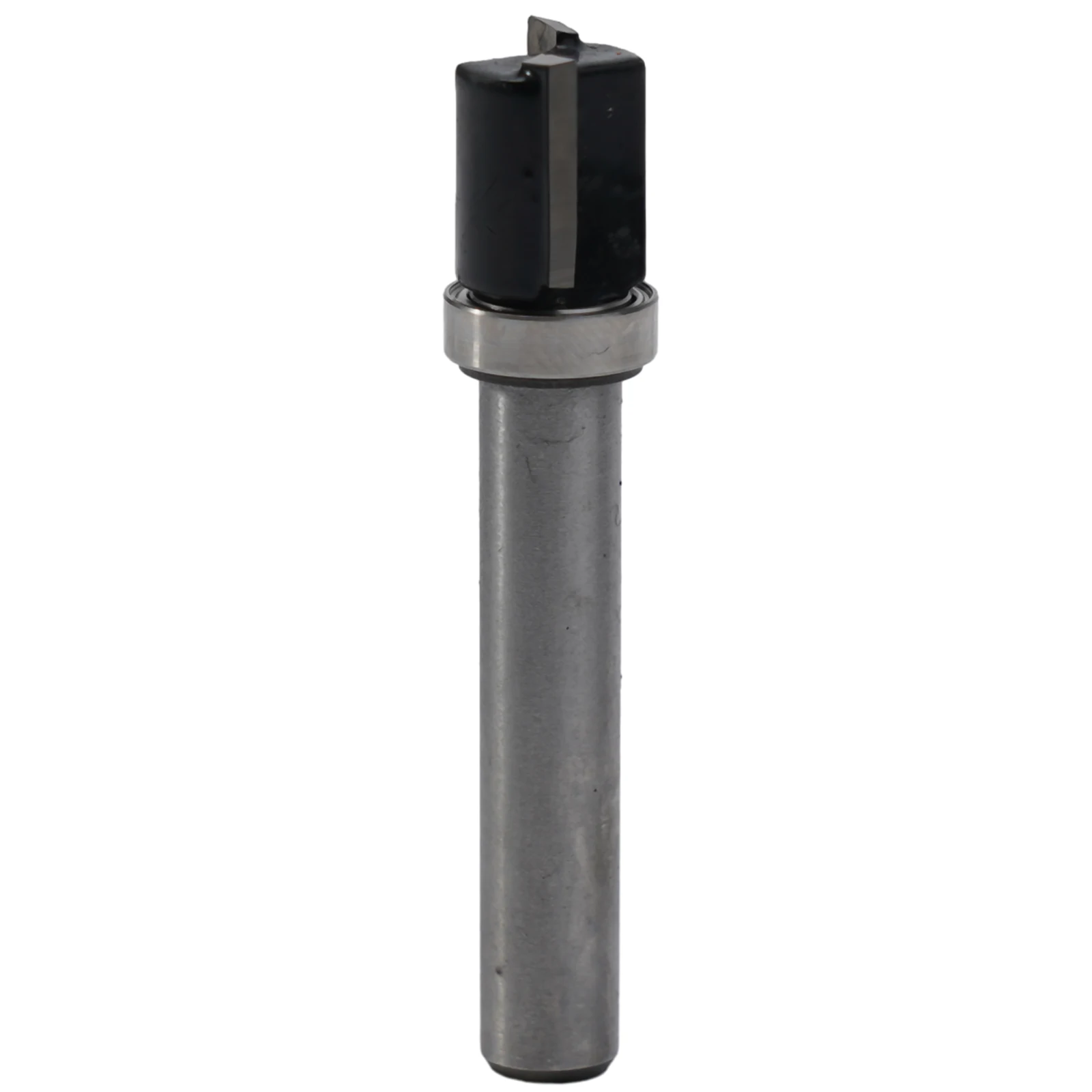 Solid Hardened Steel Router Bit with 8mm Shank and Anti-Kickback Geometry for Safe and Stable Wood Trimming Operations