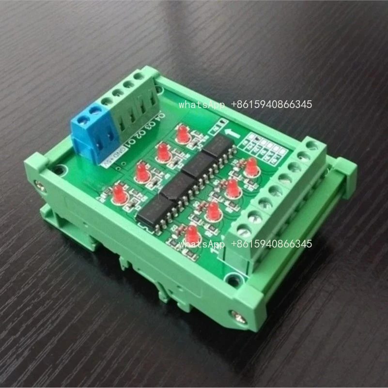 FOR 4 Channels High Speed PLC Conversion Board Differential To Single-ended Converter 1MHz Optocoupler Isolation 5V NPN PNP