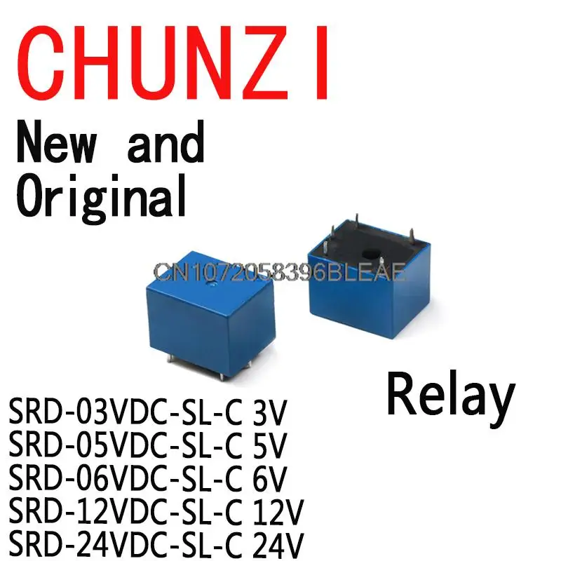 5PCS Relay SRD-03 05 09 06 24 12VDC-SL-C 5PINS 3V 5V 9V 6V 24V 12V High-quality SRD-03VDC-SL-C SRD-05VDC-SL-C SRD-09VDC-SL-C