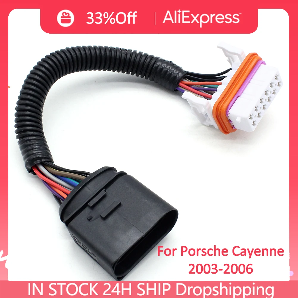 1Pcs Xenon Headlight Lamp Wiring Connector Harness 955-631-239-11 955-631-239-10 For 2003-2006 Porsche Cayenne