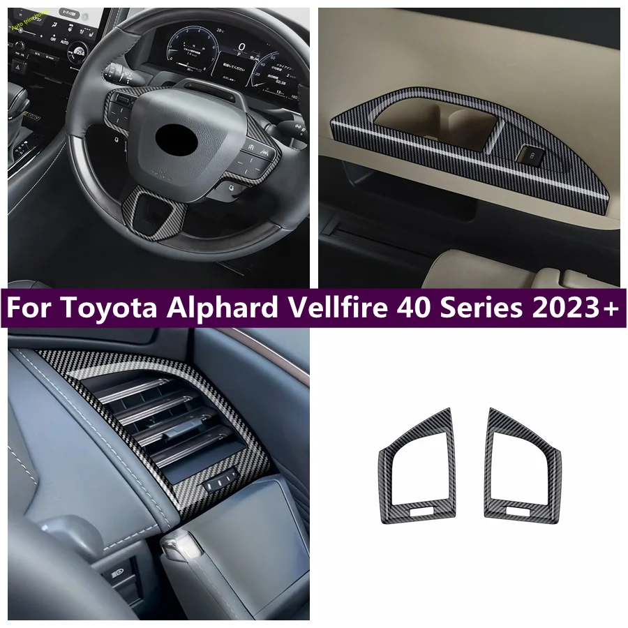 

Air Conditioning Outlet Vent / Steering Wheel / Water Cup Holder Cover Trim Fit For Toyota Alphard Vellfire 40 Series 2023 2024