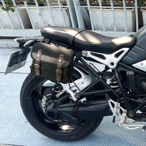 Bolsa de herramientas para motocicleta, bolsa Universal para horquilla de Motor, bolsa para manillar, bolsa de herramientas de almacenamiento de barra Sissy para Honda Kawasaki Suzuki Yamaha Sportster