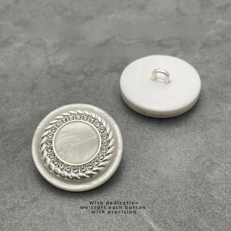 أزرار معطف دائرة الموضة حجر الراين الراتنج سبائك الزنك زر الربط المزدوج DIY بها بنفسك الملابس فساتين دعوى أكياس قبعة شيونغسام #4