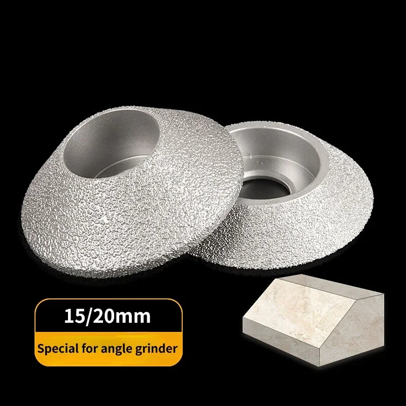 45 degree chamfering diamond grinding wheel Brazed V-shaped stone marble ceramic tile bevel edge grinding wheel 15mm 20mm