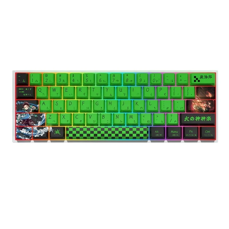 

Demon Slayer: Kimetsu no Yaiba PBT mechanical keyboard cap original highly personalized creative adaptation to cross shaft gift