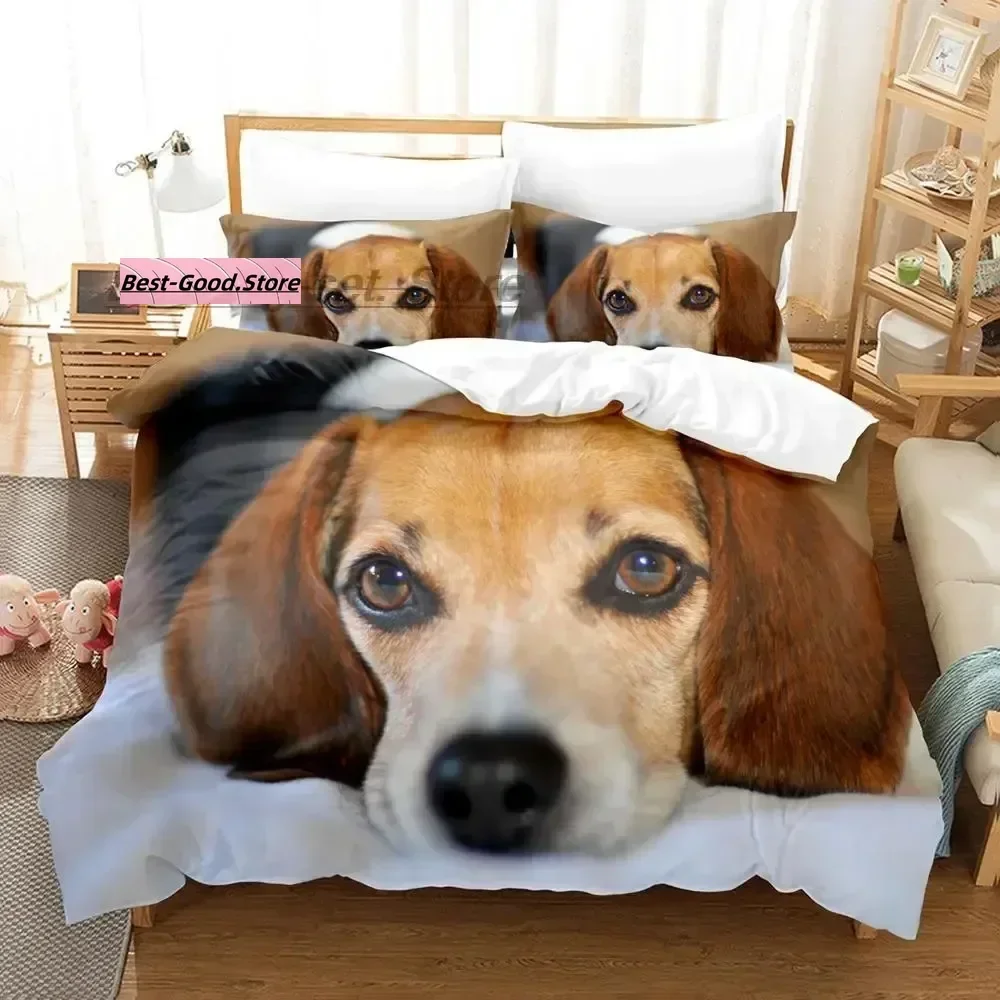 

Cute Dog Bedding Set Single Twin Full Queen King Size Bed Set Aldult Kid Bedroom Duvetcover Sets 3D Print Anime Bed Sheet Set