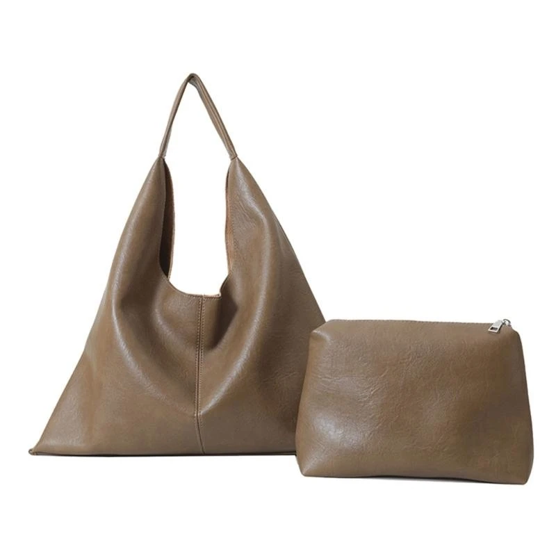 

Stylish Women's PU Leather Handbag with Ample Space and Shoulder Bag Set 2pcs