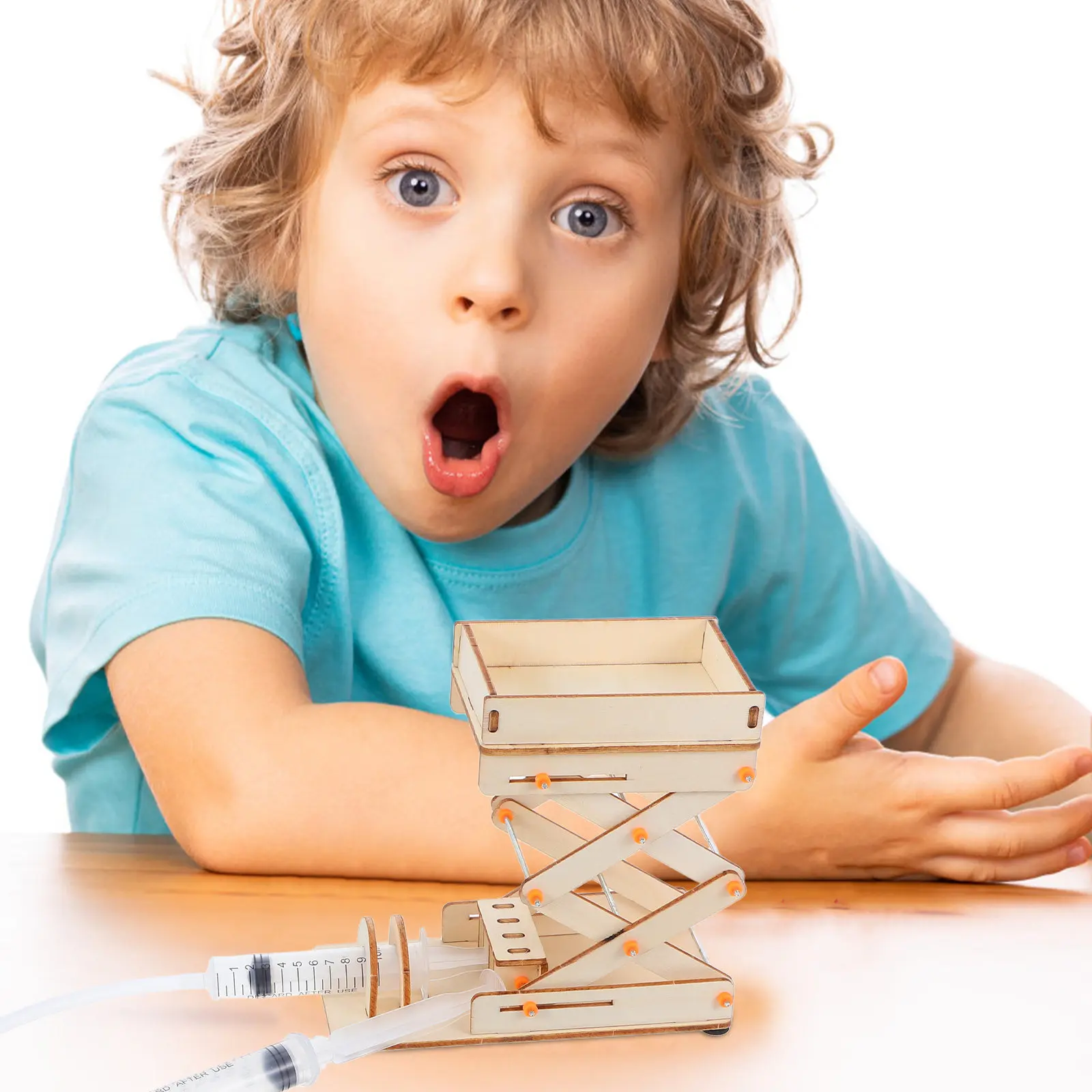 

Набор для творчества: Гидравлический лабораторный подъемник ручной работы, подъемная платформа, образовательная научная подставка для экспериментов для детей, DIY научный набор