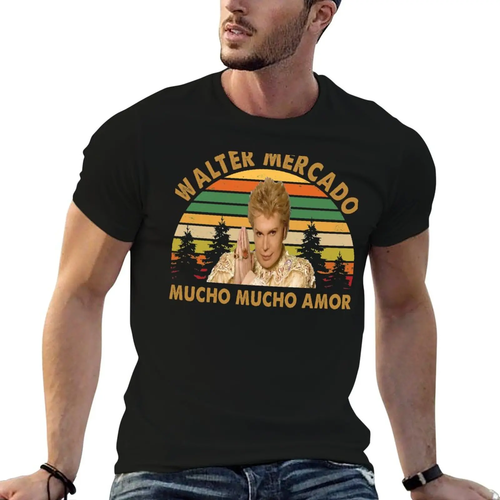 

Walter Mercado Mucho Mucho Amor T-Shirt t shirt for man 100 percent cotton cotton t shirt pack T-Shirt