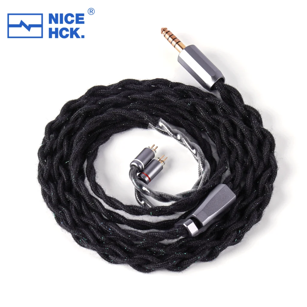 NICEHCK AuKingUltra Kabel 7N OCC 4N vergoldet HiFi IEM Kopfhörerkabel OFC Stecker 2Pin für Himalaya Monarch MKIII V16 Quintet FUDU