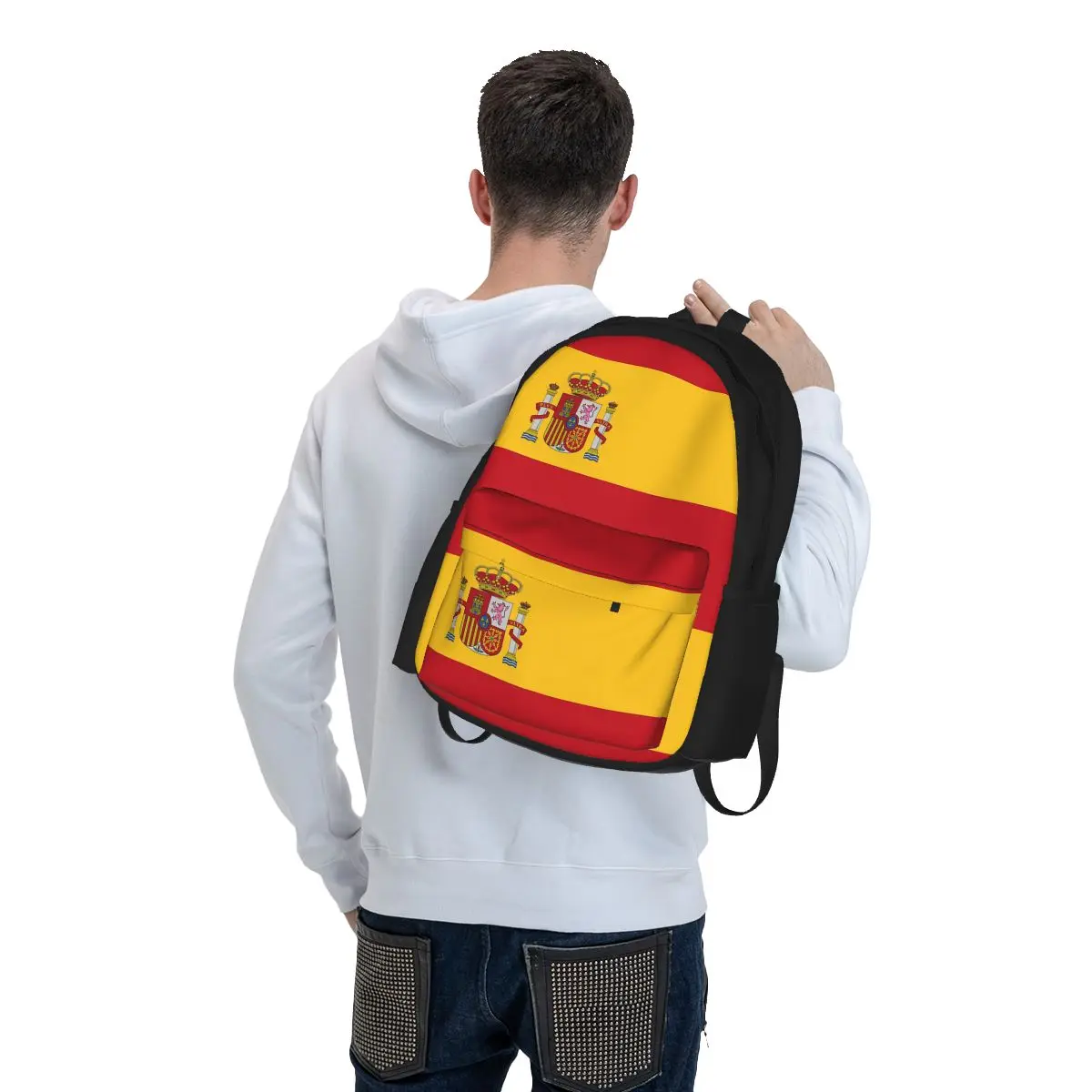 Flag Of Spain Backpacks Boys Girls Bookbag Children School Bags Cartoon Kids Rucksack Travel Rucksack Shoulder Bag