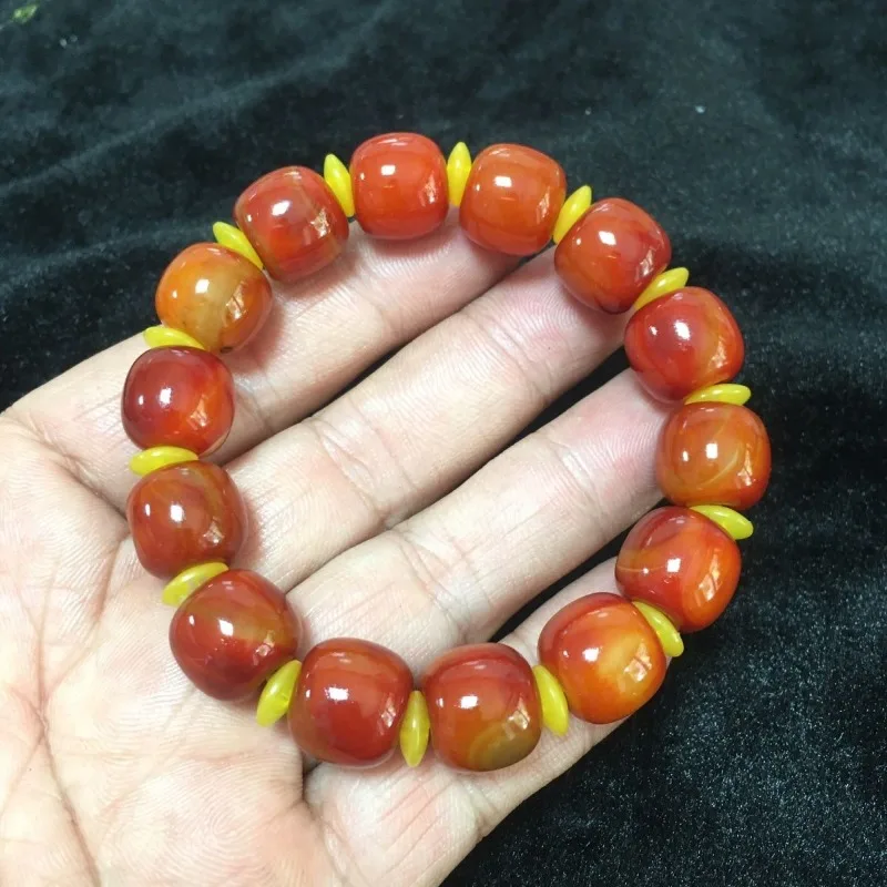 Classic Retro Ethnic Style Agate Single Ring Bracelet. 4