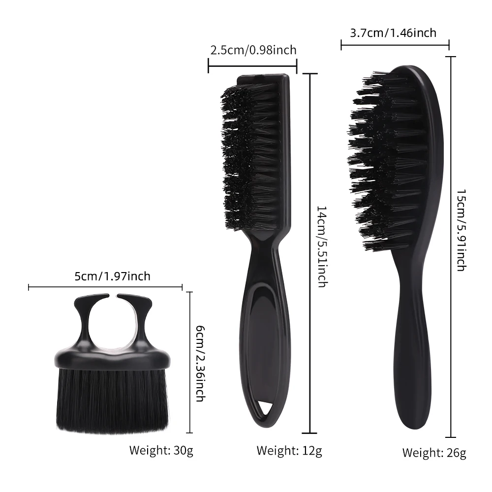 Salon Brush Set Hair Clean Brush Hangable Design Hair Cleaning Neck Brush Ring Beard Brush Stylist Styling