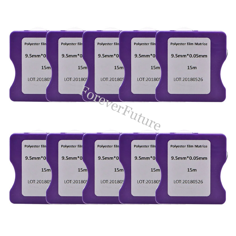 

Dental Polyester Film Matrix Matrices Bands Flow Composite Molar Wall Matrice Width 9.5mm Thickness 0.05mm