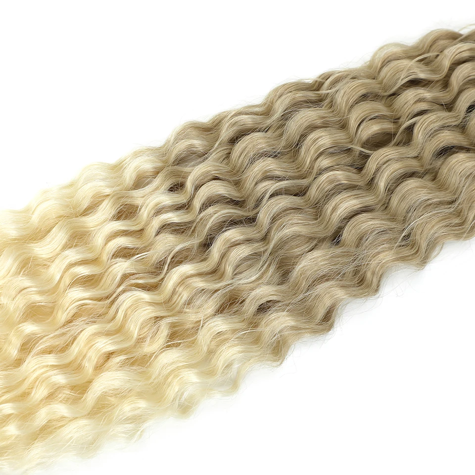 Afrikanische Locken Ariel Twist Häkeln Haar Synthetische 22 Zoll 3-5 PCS Wasser Welle Haar Extensions Ombre Regenbogen Farbe geflecht Lockiges Haar