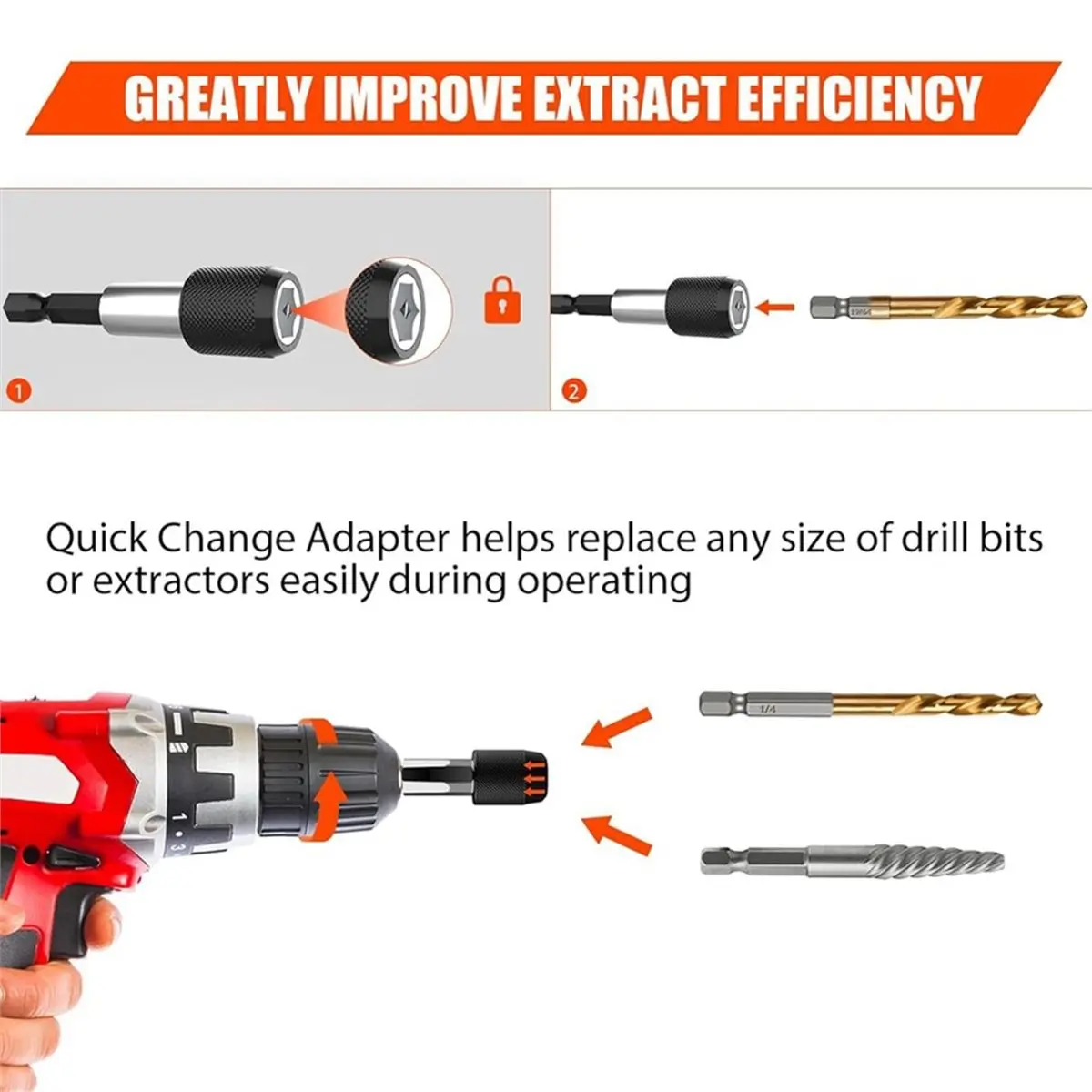 2026 New 11Pcs Screws Extractor Set, Left Hand Drill Bit and Bolt Extractor Kit Easy to Remove Stripped Broken Damaged Screws