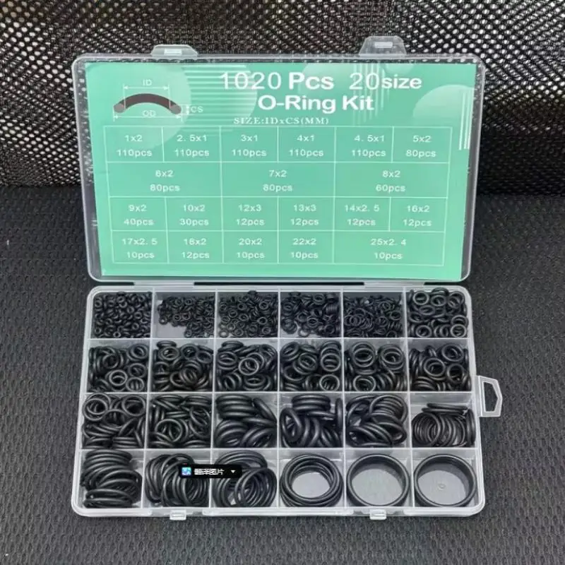 595/1020 Nitrile Rubber O-Ring Assortment for Car Air Conditioning & Plumbing Fixtures Repair Ideal Sealing Solution