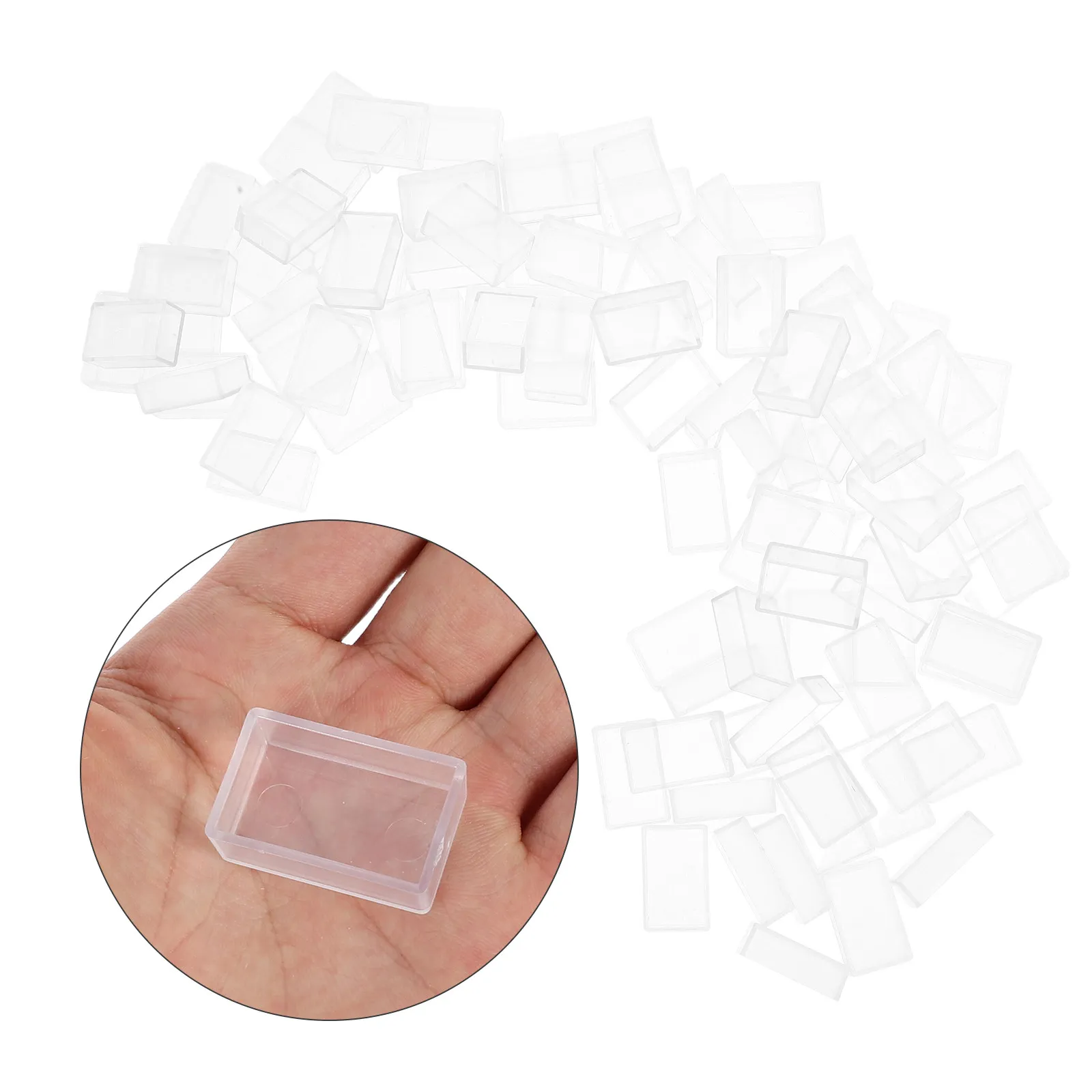 

100Pcs Mini Watercolor Pans Empty Plastic Paint Trays with Leakproof Lids Compact Portable Palette for Artists on The Go
