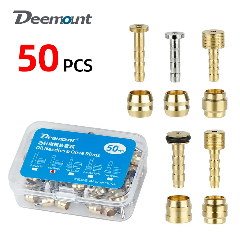 자전거 브레이크 올리브 인서트, 시마노 BH90 BH59 SRAM Magura Tektro 사이클 유압 브레이크 커넥터 교체 부품, 50 개