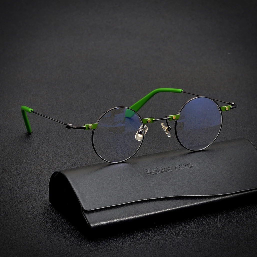 

Pure Titanium Optical Eyeglasses New 2025 Hand Made Men Myopia Prescription Glasses Frame Personality Women Round Japan Eyewear