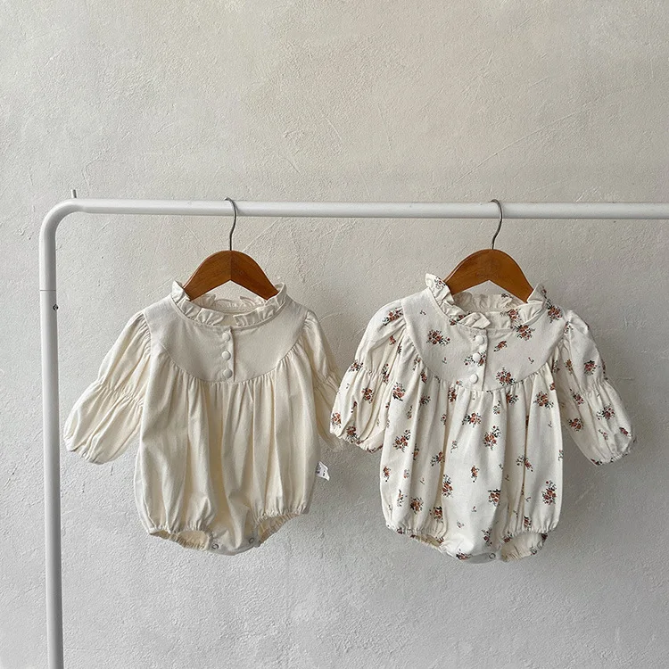 Little Sister Big Sister Matching Outfits Twin Look Clothes Newborn Autumn Bodysuit Baby Girls Dress Korean Infant Floral Romper