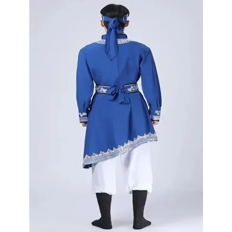 

Chinese Style Mongols Costume Mens Mongolian Dance Performance Costume Wrestling Chopstick Dance Performance Clothing