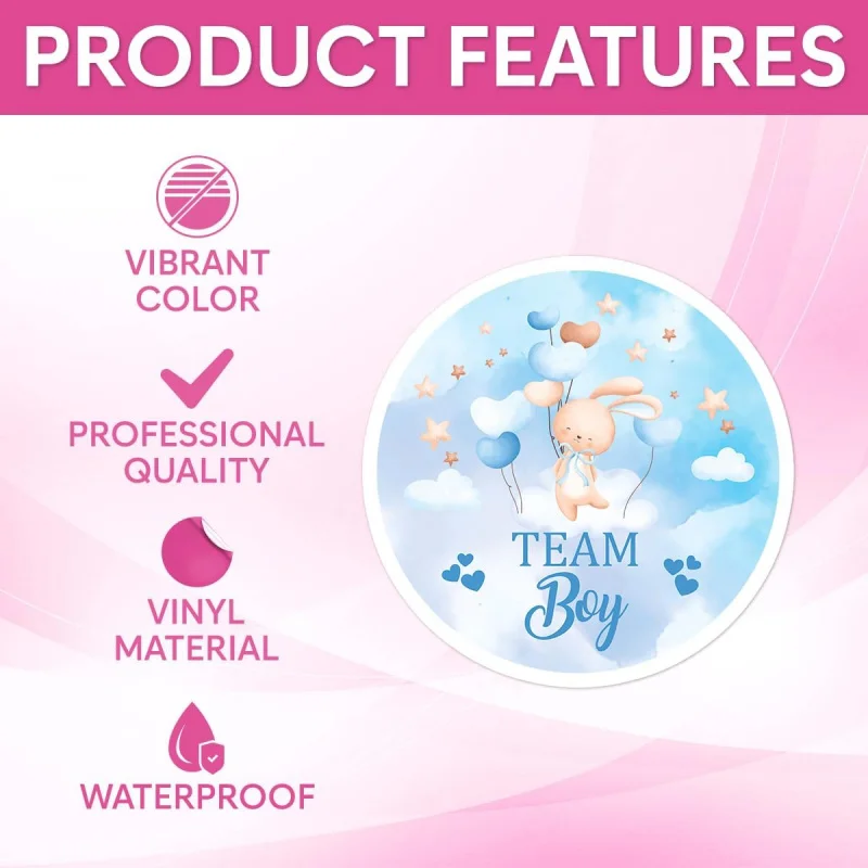 90 Pcs 소년 또는 소녀 스티커 성별 공개 파티 호의 어린이 소년 소녀 유아 샤워 재미 있은 귀여운 Aesthe